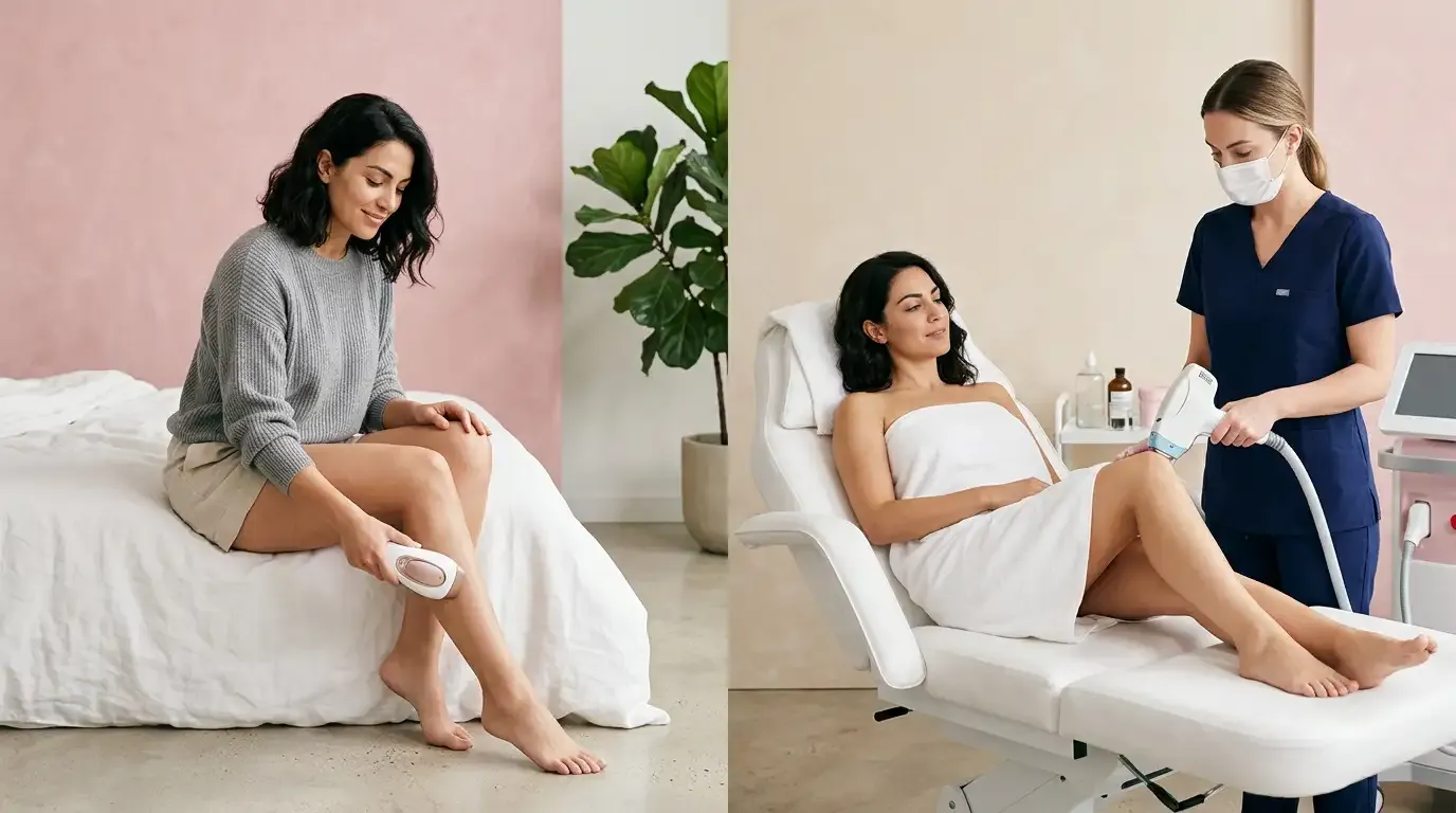 Epilare definitivă acasă vs salon - comparație reală cost, durere, rezultate